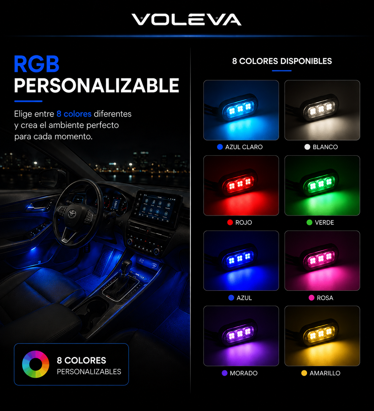 Kit Premium Iluminación Ambiental LED RGB